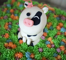 Load image into Gallery viewer, Flowery Meadow Cow Cake
